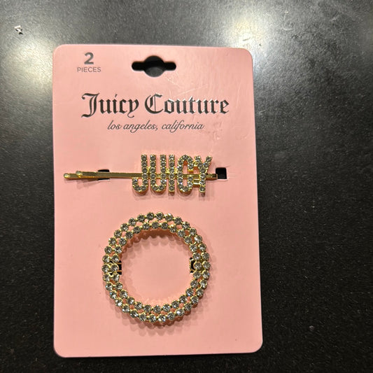 Gold juicy couture hair clip